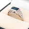 Bague 56.5 Bague est-ouest en platine avec saphir et diamants 58 Facettes DC980BDCB92743358BD35D7D4B8836CD