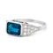 Bague 56.5 Bague est-ouest en platine avec saphir et diamants 58 Facettes DC980BDCB92743358BD35D7D4B8836CD