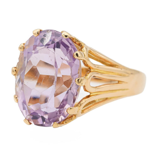 Bague 57 Bague Cocktail Or jaune Améthyste 58 Facettes 1637061CN