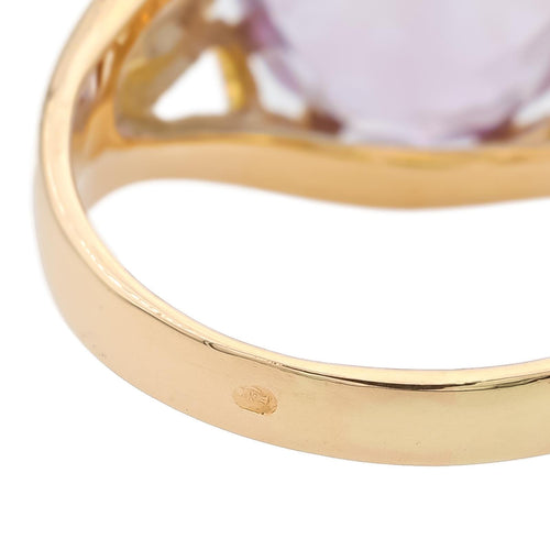 Bague 57 Bague cocktail en or jaune 18 carats avec améthyste 58 Facettes 1637061CN