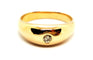 Bague 53.5 Bague en or jaune 18 carats sertie d’un diamant brillant 58 Facettes 1637063CN