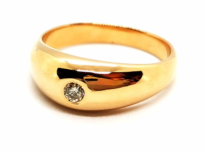 Bague 53.5 Bague Or jaune Diamant 58 Facettes 1637063CN