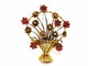 Broche Broche Fleur Or jaune Rubis 58 Facettes 1639514CN