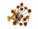 Broche Broche fleur en or jaune et or blanc 18 carats rubis et diamants 58 Facettes 1639514CN
