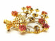 Broche Broche Fleur Or jaune Rubis 58 Facettes 1639514CN