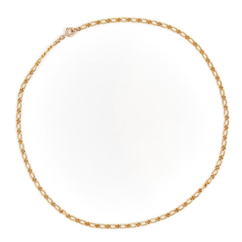 Collier Collier maille alternée en or jaune 18 carats 58 Facettes 1641201CN