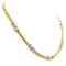 Collier Collier maille gourmette en or jaune et blanc 18 carats et diamants 58 Facettes 1641586CN