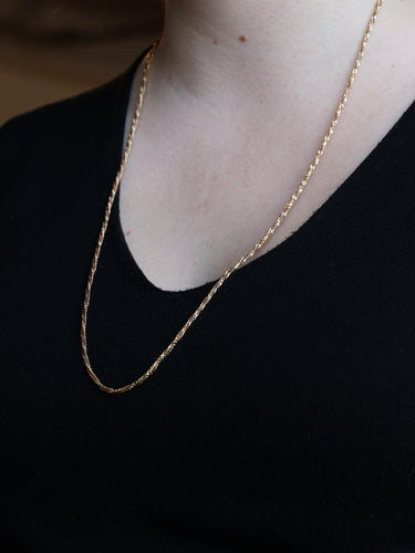 Collier Collier sautoir chaîne maille corde torsadée en or jaune 18 carats 58 Facettes 1641817CN