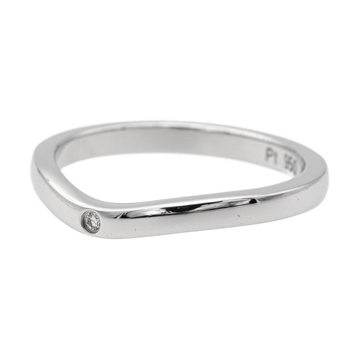 Bague 49 Cartier Ballerine - Bague alliance en platine et diamants 58 Facettes 1644038CN