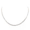 Collier Collier maille forçat en or blanc 18 carats 58 Facettes 1649198CN
