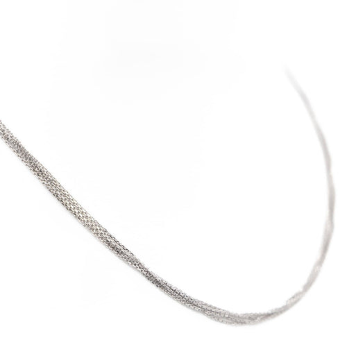 Collier Collier maille forçat en or blanc 18 carats 58 Facettes 1649198CN