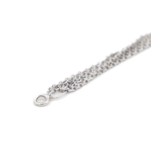 Collier Collier maille forçat en or blanc 18 carats 58 Facettes 1649198CN