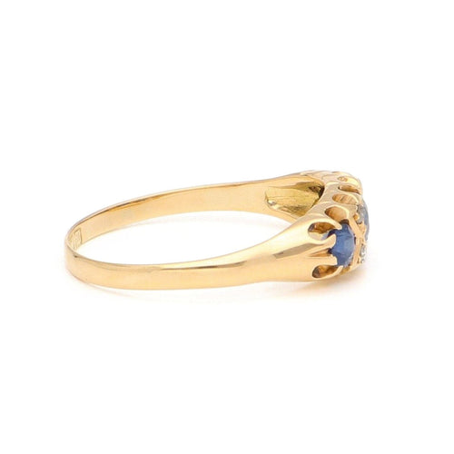 Bague 59.5 Nathan Brothers - Bague en or jaune 18 carats saphirs et diamants 58 Facettes 558EE3F8A59C425D8B94B2A13F4157ED