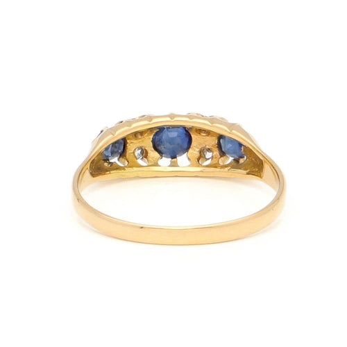 Bague 59.5 Nathan Brothers - Bague en or jaune 18 carats saphirs et diamants 58 Facettes 558EE3F8A59C425D8B94B2A13F4157ED