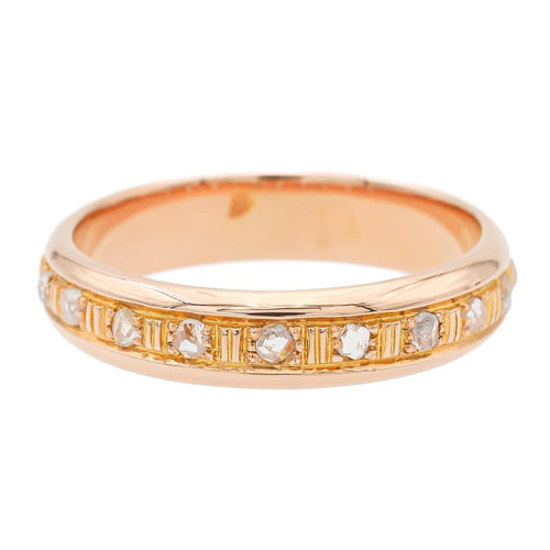 Bague 55 Bague Demi alliance Or rose Diamant 58 Facettes 1653928CN