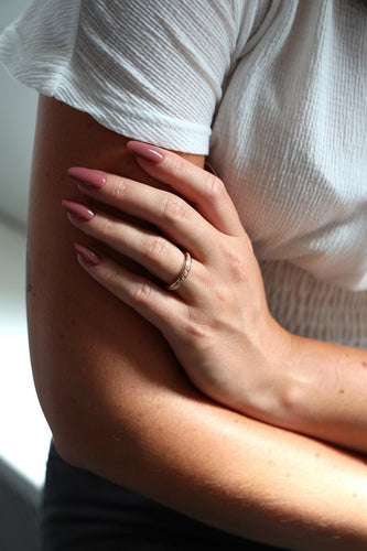 Bague 55 Bague Demi alliance Or rose Diamant 58 Facettes 1653928CN