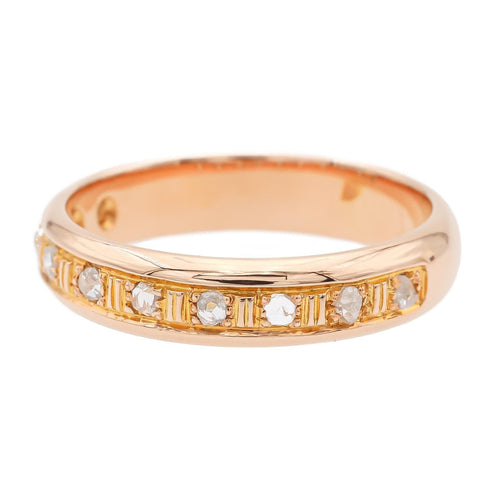 Bague 55 Bague Demi alliance Or rose Diamant 58 Facettes 1653928CN