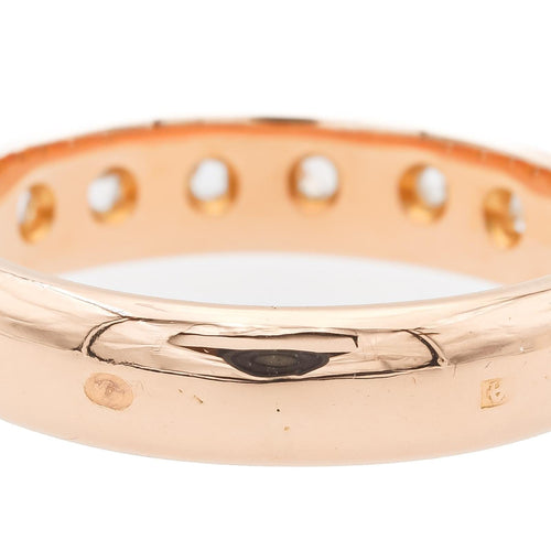 Bague 55 Bague Demi alliance Or rose Diamant 58 Facettes 1653928CN