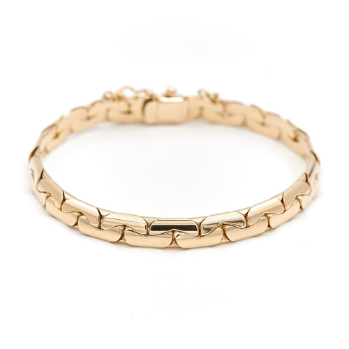 Bracelet Bracelet maille haricot en or jaune 18 carats 58 Facettes 1655173CN