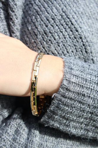 Bracelet Bracelet maille haricot en or jaune 18 carats 58 Facettes 1655173CN