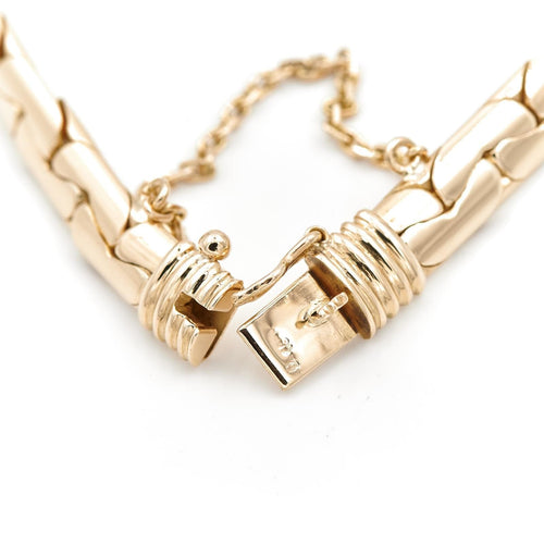 Bracelet Bracelet maille haricot en or jaune 18 carats 58 Facettes 1655173CN