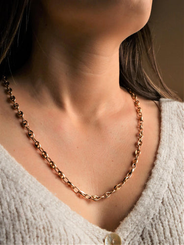 Collier Collier maille grain de café en or jaune 18 carats 58 Facettes 1660472CN