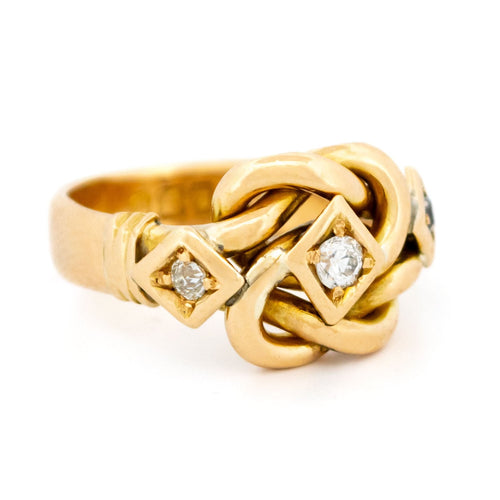 Bague 57 Bague nœud d’amour en or 18 carats et diamants 58 Facettes A478279F2F6548DF87ABABC53D9A9C4B