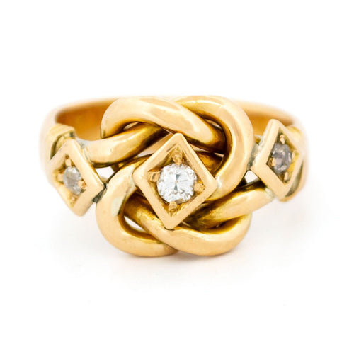 Bague 57 Bague nœud d’amour en or 18 carats et diamants 58 Facettes A478279F2F6548DF87ABABC53D9A9C4B