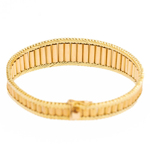 Bracelet Bracelet manchette vintage en or jaune 18 carats 58 Facettes 1670516CN