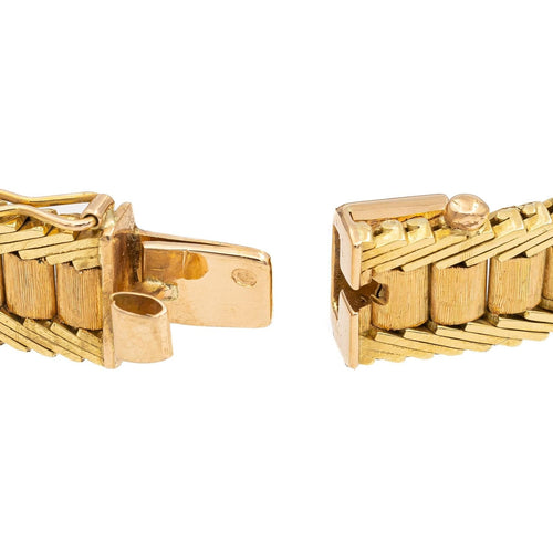 Bracelet Bracelet manchette vintage en or jaune 18 carats 58 Facettes 1670516CN