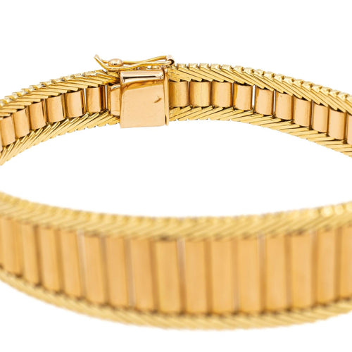Bracelet Bracelet manchette vintage en or jaune 18 carats 58 Facettes 1670516CN
