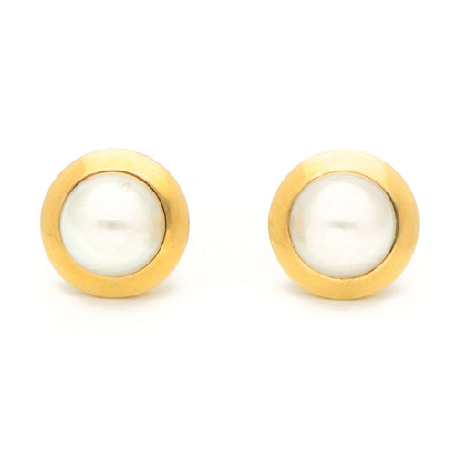 Boucles d'oreilles Boucles d'oreilles en or jaune 18 carats avec perles 58 Facettes D58E9815BB6846309162BD537BE070DD