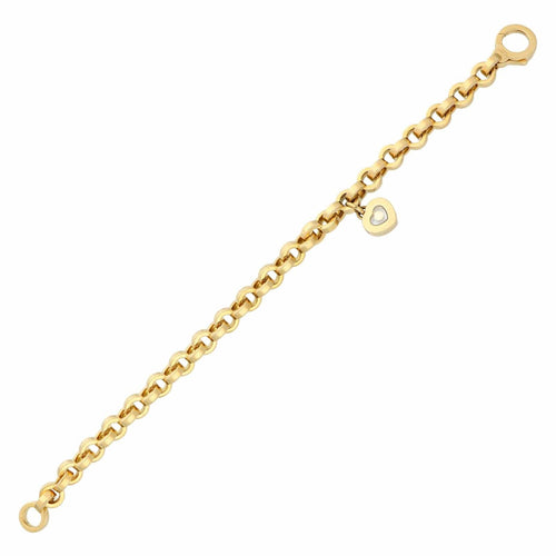 Bracelet Chopard Happy Diamonds - Bracelet charm cœur en or jaune et diamant 58 Facettes 4138A7A1137D4CD5891316AA5B2038C7