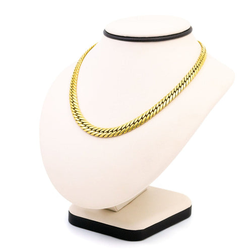 Collier Collier gourmette à maillons gradués en or jaune 18 carats 58 Facettes D393BBE13153441694EB801848C96BF9