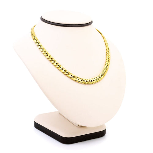 Collier Collier gourmette à maillons gradués en or jaune 18 carats 58 Facettes D393BBE13153441694EB801848C96BF9