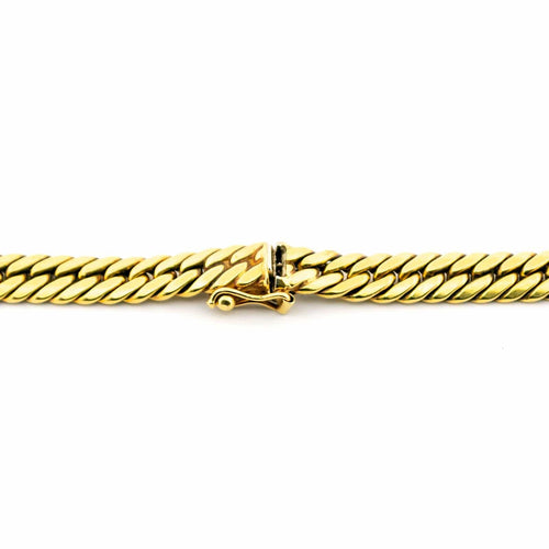 Collier Collier gourmette à maillons gradués en or jaune 18 carats 58 Facettes D393BBE13153441694EB801848C96BF9
