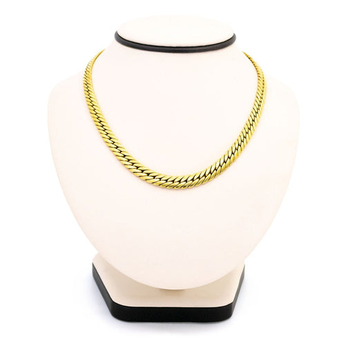 Collier Collier gourmette à maillons gradués en or jaune 18 carats 58 Facettes D393BBE13153441694EB801848C96BF9