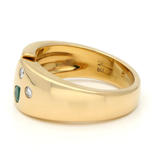 Bague 55 Bague gypsy en or jaune 18k avec diamants, saphir et émeraude 58 Facettes 3BB26FBE763F498AAF5F6762A0B029DA