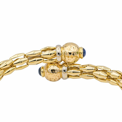 Bracelet Bracelet Jonc Or jaune, Or blanc Saphir 58 Facettes 1680698CN