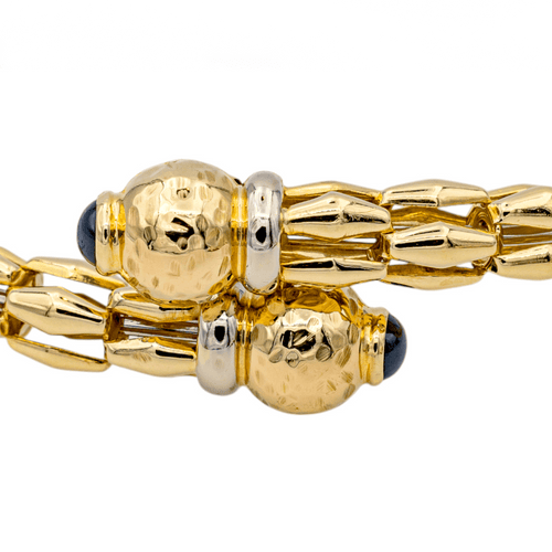 Bracelet Bracelet Jonc Or jaune, Or blanc Saphir 58 Facettes 1680698CN