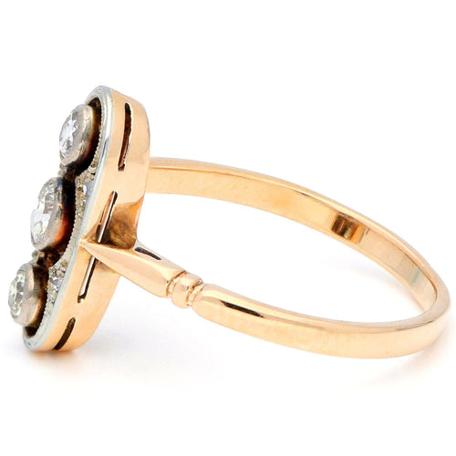 Bague 52.5 Bague trilogie en or jaune 14 carats et diamants 58 Facettes 7846763F7BF14228BF1466622FFC971A