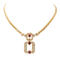 Collier Collier Maille anglaise Or jaune Rubis, Diamant 58 Facettes 1692650CN