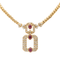 Collier Collier maille anglaise en or jaune 18 carats rubis et diamants 58 Facettes 1692650CN