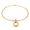 Collier Collier maille anglaise en or jaune 18 carats rubis et diamants 58 Facettes 1692650CN