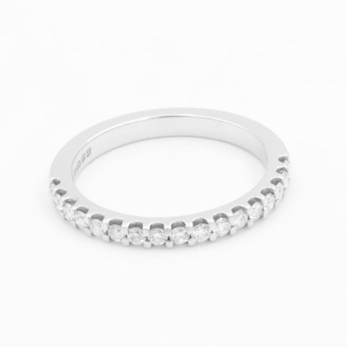 Bague 50.5 Alliance demi-tour en platine 950 sertie de diamants 58 Facettes 1692971CN