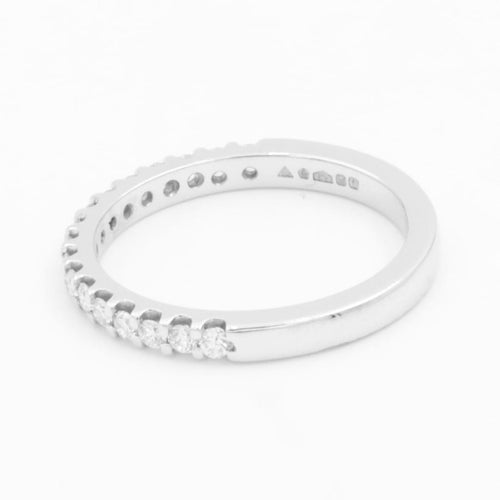 Bague 50.5 Alliance demi-tour en platine 950 sertie de diamants 58 Facettes 1692971CN