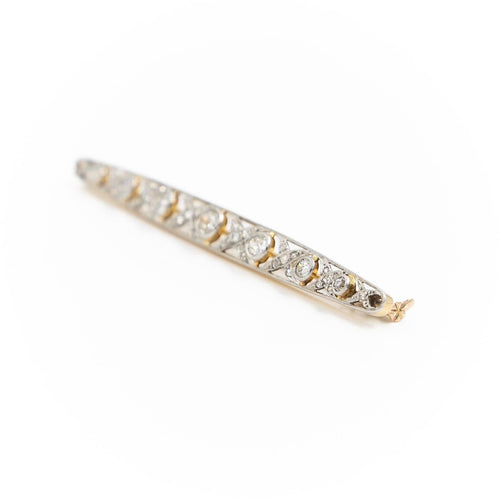 Broche Broche Art déco en or jaune et or blanc avec diamants 58 Facettes 1696189CN