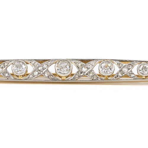 Broche Broche Art déco Or jaune, Or blanc Diamant 58 Facettes 1696189CN