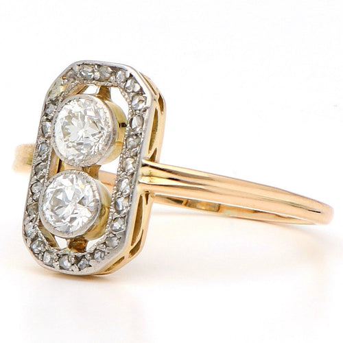 Bague 57.5 Bague Art déco en or 14 carats et diamants 58 Facettes 12AC29C6C5064A1EB8A3F674DF69D026