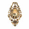 Pendentif Broche-pendentif victorienne en or rouge 18k, argent, diamants et perles 58 Facettes 17093-0243